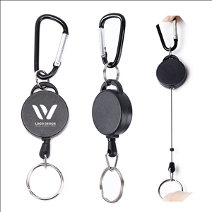 Badge Reel Keychain with Carabiner